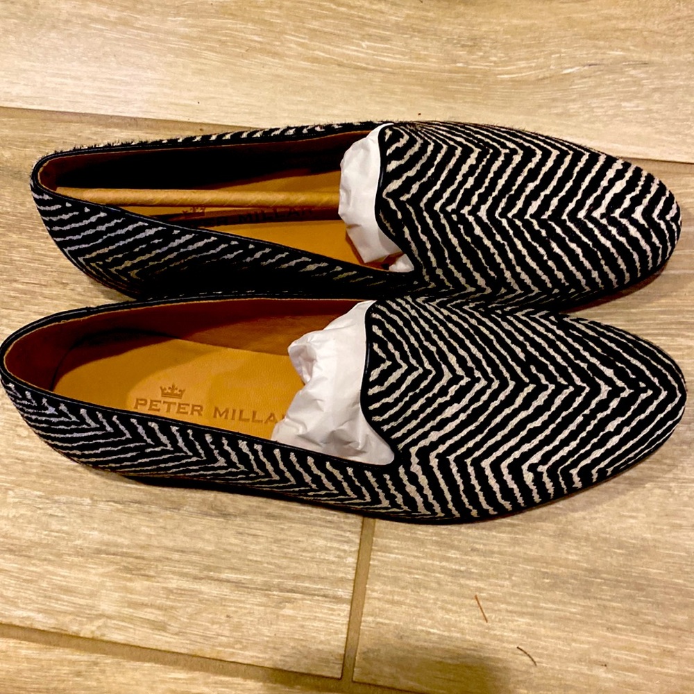 New Peter Millar Striped Belgian Walker Shoe